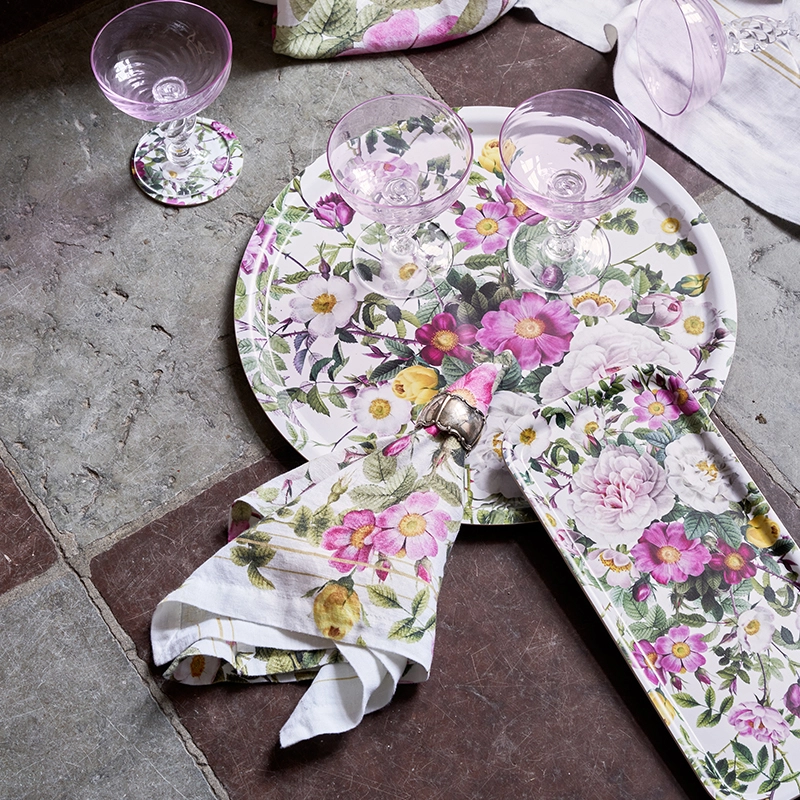 Rose Flower Garden Round Serving Tray Ø38 - Image 4