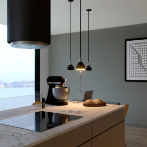 MERCURY - LED lys & stikkontakt - Black chrome finish