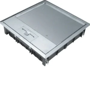 HAGER - VEQ0612E - 6 UTTAK - STAINLESS STEEL -12 mm i lokk