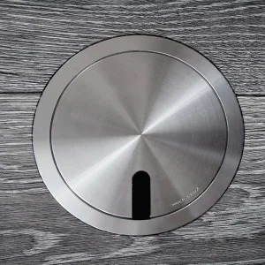 2HOME.NO® - RUND - VIP Copenhagen 150 - 2 stikk + 2 CAT6 - 2,5mm rett kant - Stainless steel