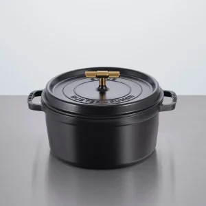 BUSTER + PUNCH® STØPEJERNSGRYTE | COCOTTE / Ø 28CM / STAUB / BLACK / BRASS