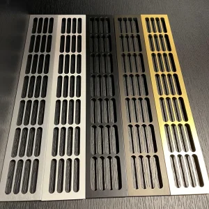 2HOME.NO® - EKSKLUSIV LUFTERIST til KJØLESKAP - 200 cm2 - 1,5mm - 80 x 480 mm - Matt Sort