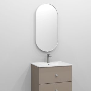 Alterna Umbra speil ovalt 90 x 45 cm hvit
