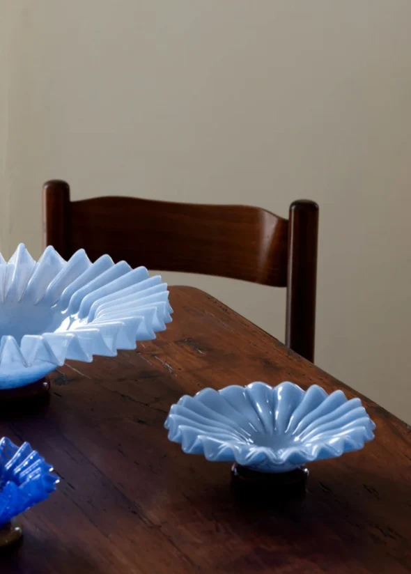 Skål Lori M, light blue/ bordeaus - Image 4
