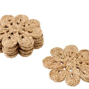 Flower Jute coaster sett