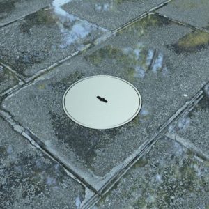 7012A1 | RUND GULVBOKS | 2 STIKK + 1 CEE 5/16A 400V / 6h | IP67 - Utendørs - STEEL