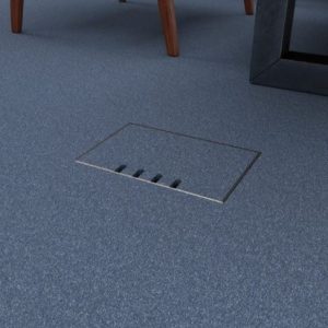8804T | FIRKANTET GULVBOKS - 4 MODUL | LEGG PARKETT I LOKK | 4 Stikkontakter