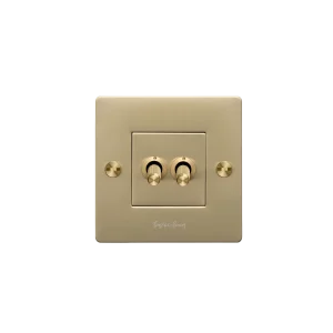 BUSTER + PUNCH® EU | 1G Dobbel impuls vippebryter | Brass