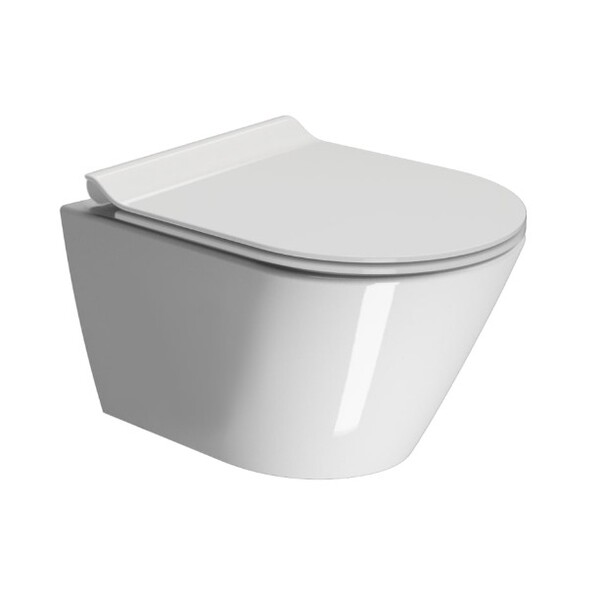 GSI Kube X veggskål 55 cm u/spylekant, hvit ny, 550x360x345 mm - Image 2