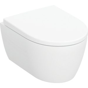 Geberit iCon veggskål kompakt m/sete, rimfree matt hvit (D=49cm)