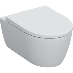 Geberit iCon veggskål m/sete SC/QR, rimfree, matt hvit