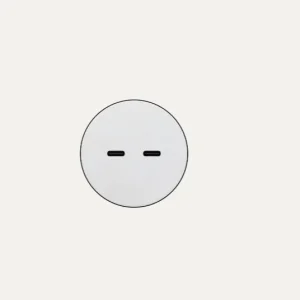 SOCKET 2.0 - 2 USB-C (30W) - Til Stein/tre plater mellom 5-30mm - Ø52mm - Matt White Alu