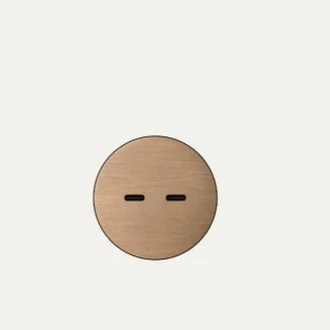 SOCKET 2.0 - 2 USB-C (30W) - Til Stein/tre plater mellom 5-30mm - Ø52mm - Brushed Light Bronze