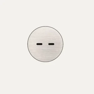 SOCKET 2.0 - 2 USB-C (30W) - Kant til gips - Ø48mm - Stainless Steel
