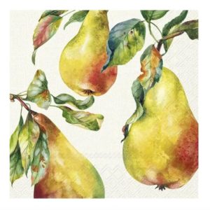Servietter: Home grown pears (kaffe)