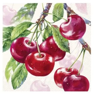 Servietter: Cherry fruits (kaffe)