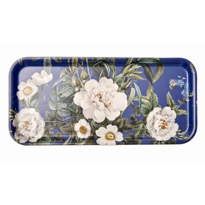Blue Flower Garden Retangular Tray 32×15 cm