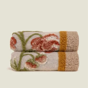Boiled Wool Landscape Peony pledd, 150x190