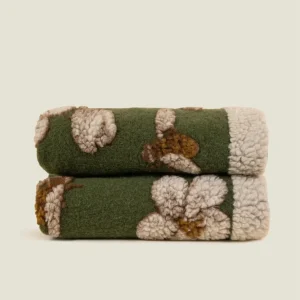 Boiled Wool Magnolia green pledd, 150x190