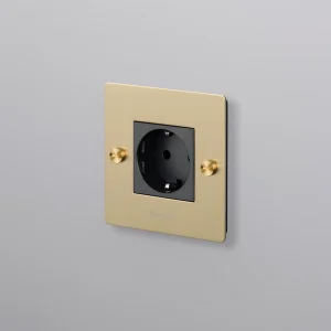 BUSTER + PUNCH® EU - 1G SOCKET / SCHUKO - brass
