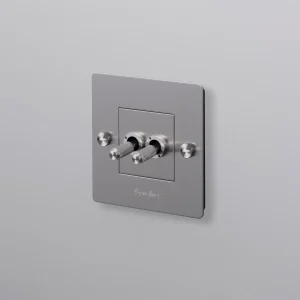 BUSTER + PUNCH® EU - 1G DOUBLE TOGGLE SWITCH steel