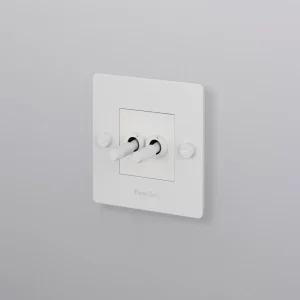 BUSTER + PUNCH® EU - 1G DOUBLE TOGGLE SWITCH white