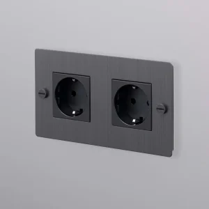 BUSTER + PUNCH® EU - 2G SOCKET / SCHUKO - smoked bronze