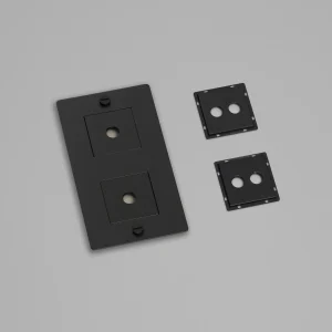 BUSTER + PUNCH® EU - 2G WALL PLATE / VERTICAL - black