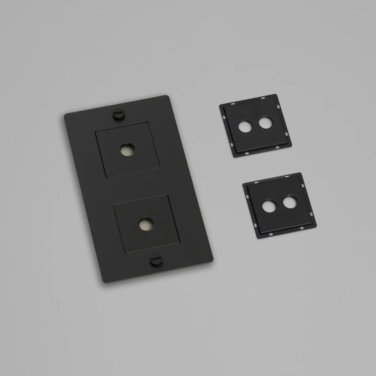 BUSTER + PUNCH® EU - 2G WALL PLATE / VERTICAL - black