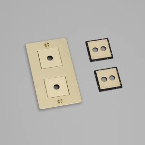 BUSTER + PUNCH® EU - 2G WALL PLATE / VERTICAL - brass