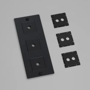 BUSTER + PUNCH® EU - 3G WALL PLATE / VERTICAL - black