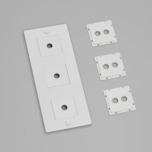 BUSTER + PUNCH® EU - 3G WALL PLATE / VERTICAL - white