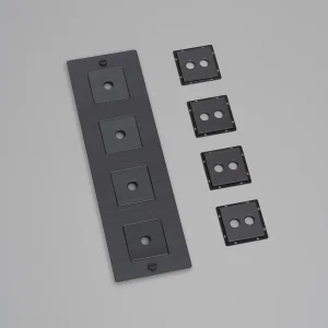 BUSTER + PUNCH® EU - 4G WALL PLATE / VERTICAL - smoked bronze