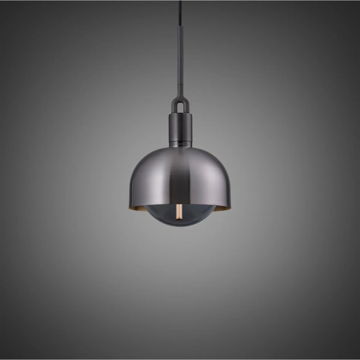 FORKED PENDANT / SHADE / GLOBE / SMOKED - Medium - Gun metal - Image 2