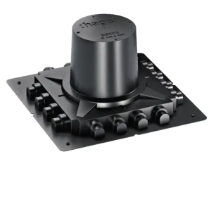 HAGER | Støpemodul til gulvboks | Rund Ø122mm + GES R2 OBO - SORT