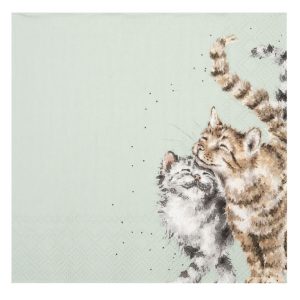 Wrendale servietter Cat Feline Good (kaffe)
