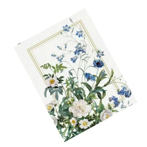 Blue Flower Garden Notebook- Made in Eu of Recycle