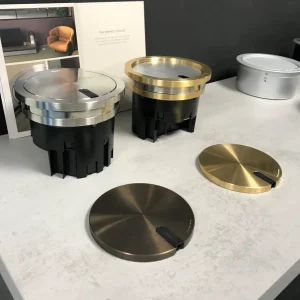 2HOME.NO® BAASTRUP - VIP Copenhagen 150 - 3mm buet flens - 2 stikk + 2 DATA - Brunet messing