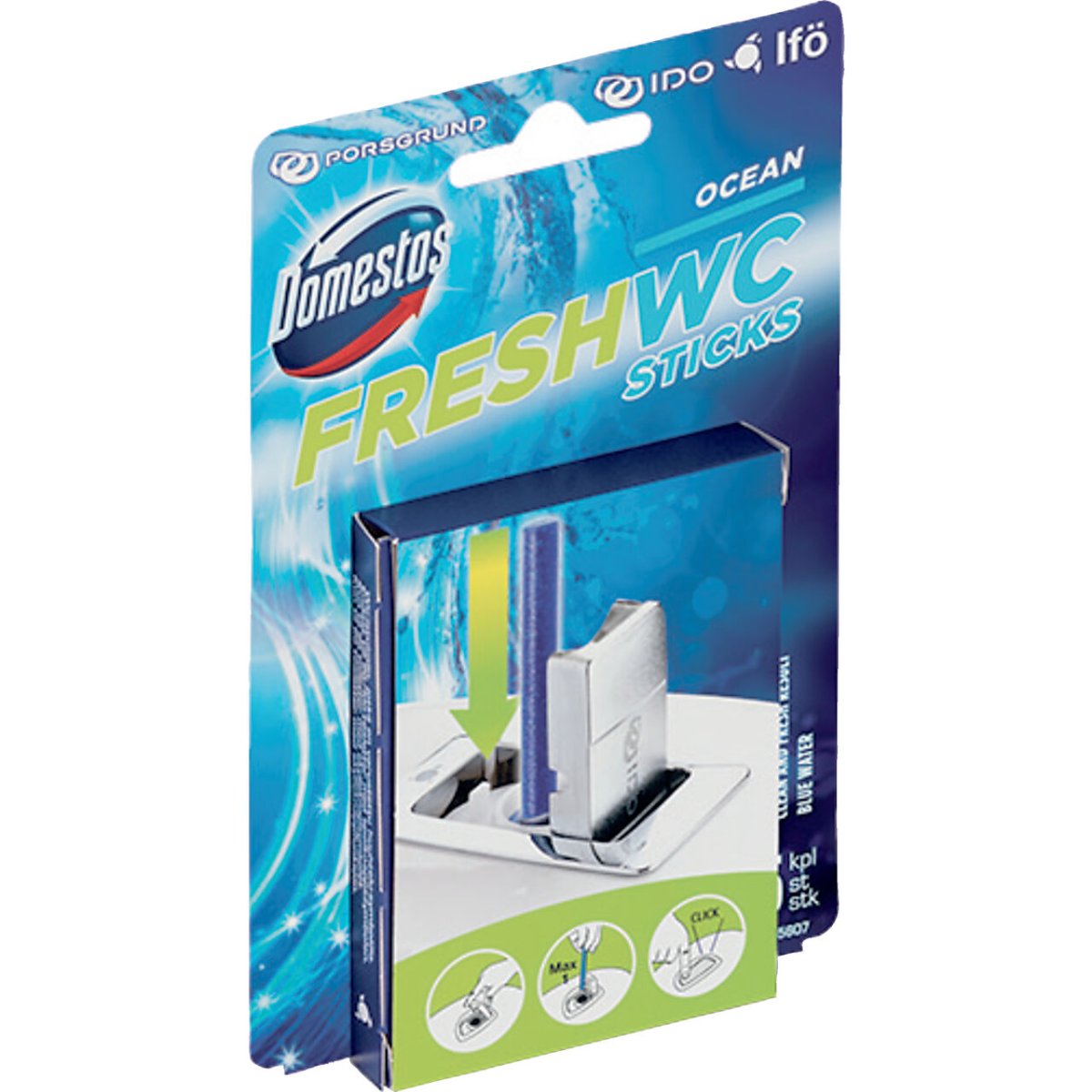 Fresh wc duftstaver, ocean 10 pakker x 5 stk. pinner 97x13x150 5 st i fp - Image 2